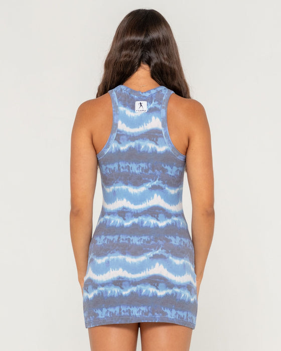 woman-wearing-2-dye-4-mini-racer-dress-in-blue-tie-dye
