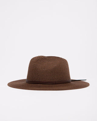 Womans Gisele Straw Hat in Chocolate 1