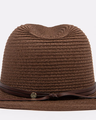 Womans Gisele Straw Hat in Chocolate 1