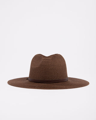 Womans Gisele Straw Hat in Chocolate 1