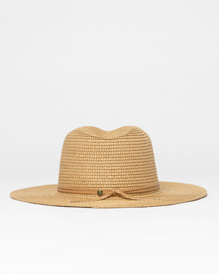 Womans Gisele Straw Hat in Natural / Caramel