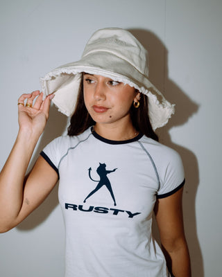 Womans Gleam Organic Bucket Hat in Natural