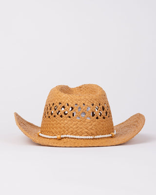 Womans Howdy Cowboy Straw Hat in Caramel 1