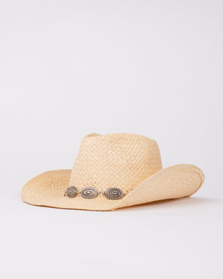 Womans Howdy Cowboy Straw Hat in Natural 1