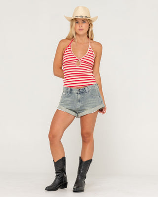 Womans Howdy Cowboy Straw Hat in Natural 1