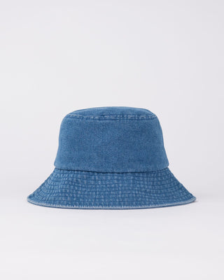 Womans Miss Me Denim Bucket Hat in Middy Blue