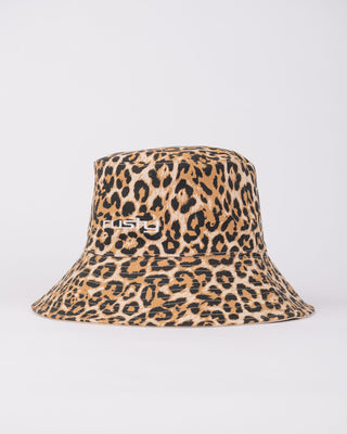 Womans Lennie Leopard Reversible Bucket Hat in Java