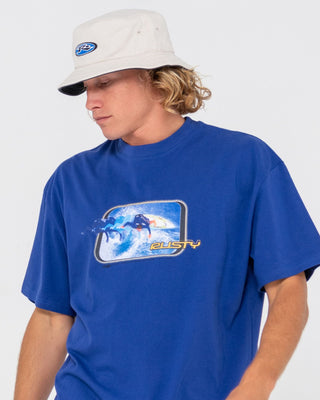 Mens Kick Flip Reversible Bucket Hat in Oatmeal 2