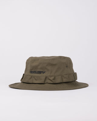 Mens Angler Bucket Hat in Shadow Army