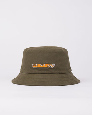 Mens Reverb Reversible Bucket Hat in Shadow Army
