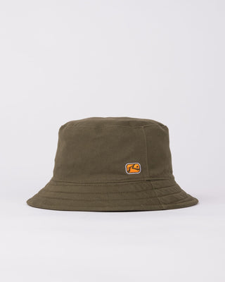 Mens Reverb Reversible Bucket Hat in Shadow Army