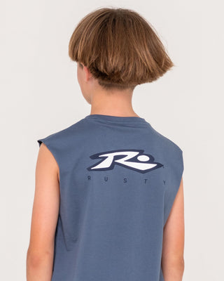 Boy wearing Registered Muscle Boys in China Blue