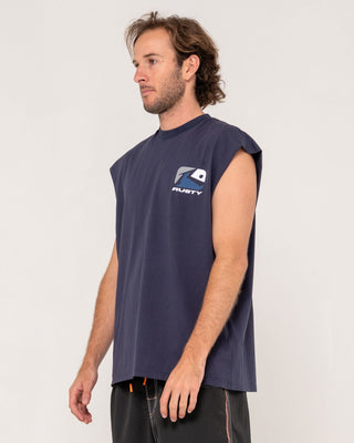 Man wearing Phenom Muscle in Navy Blue 2