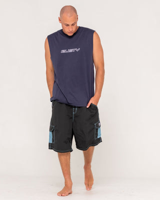 Man wearing Flip Daddy Muscle in Navy Blue