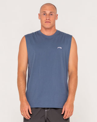 Man wearing Registered Muscle in China Blue