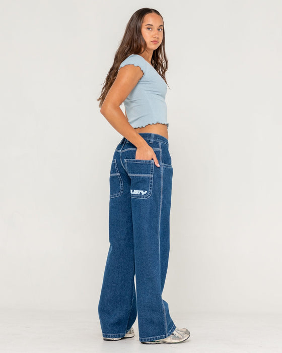 woman-wearing-flip-mommy-low-rise-tapeless-denim-jean-in-deep-sea-blue