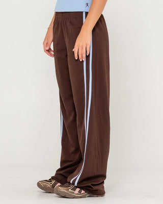 Woman wearing Bronson Low Rise Trackpant in Java