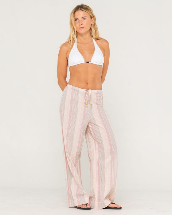 woman-wearing-goa-stripe-beach-pant-in-multi-stripe