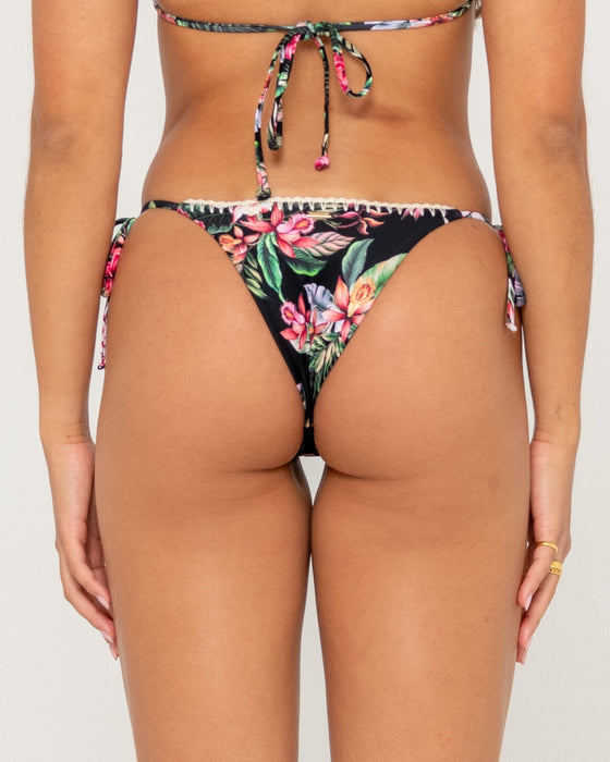 woman-wearing-heidi-floral-midi-ties-bikini-bottom-in-black