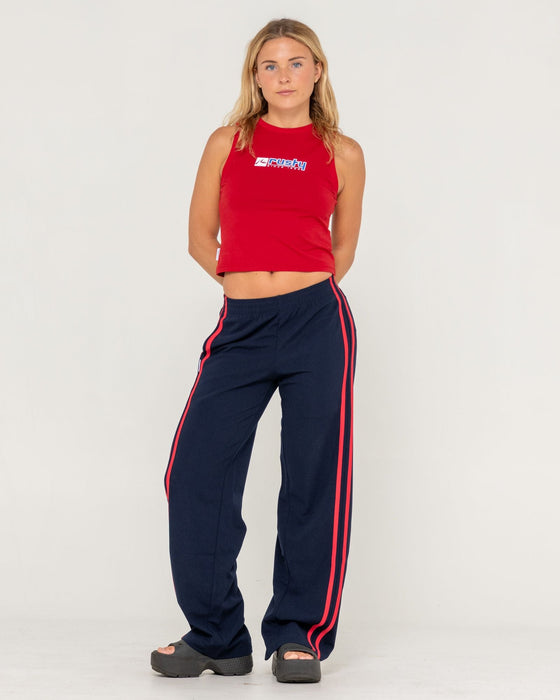 woman-wearing-crossroads-fitted-tank-in-red