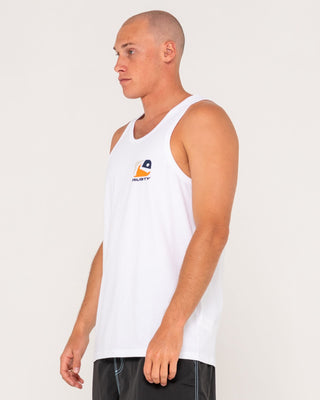 Man wearing Phenom Tank in White