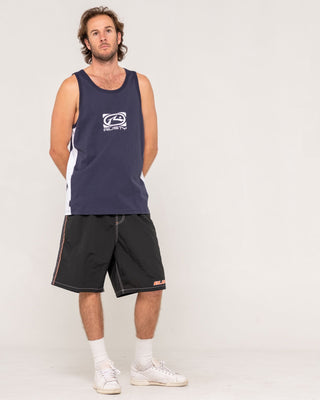 Man wearing Hyper Tank in Navy Blue