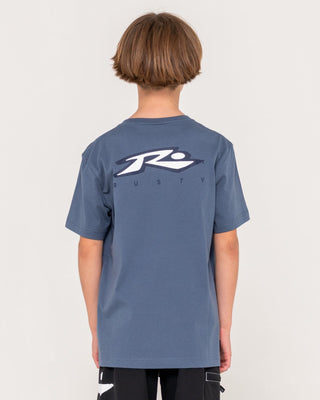 Boy wearing Registered Short Sleeve Tee Boys in China Blue