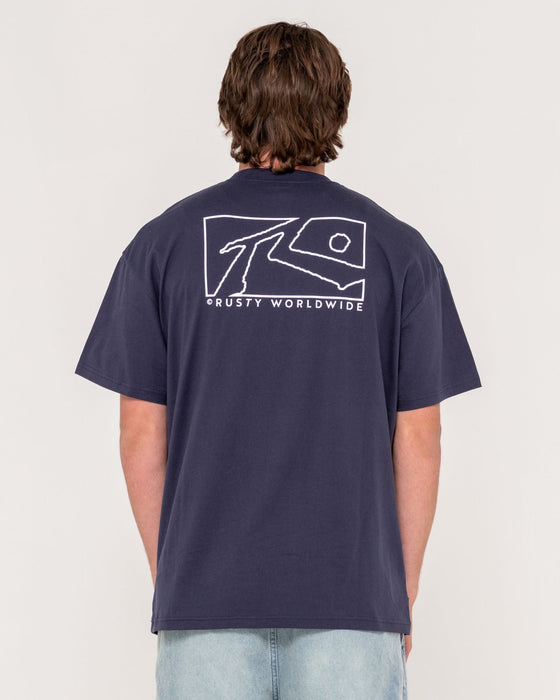 man-wearing-boxed-out-short-sleeve-tee-in-navy-blue