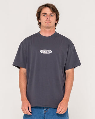 Man wearing Irie Eye Short Sleeve Tee in Carbon