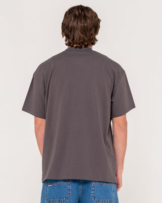 Man wearing Flip Daddy Short Sleeve Tee in Coal