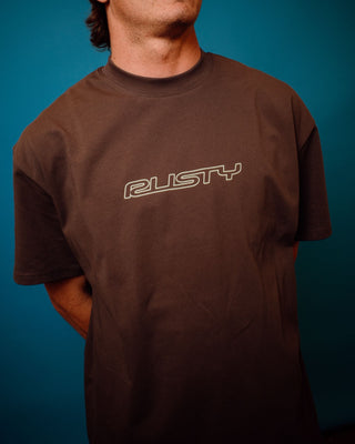 Man wearing Flip Daddy Short Sleeve Tee in Coal