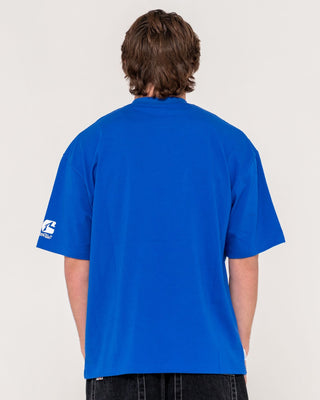 Man wearing Jetsetter Short Sleeve Tee in Royal Blue