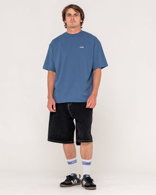 Man wearing Registered Short Sleeve Tee in China Blue