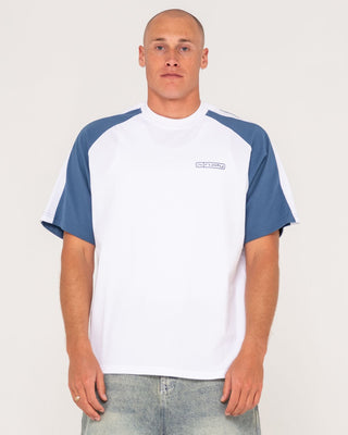 Man wearing Dodger Short Sleeve Tee in White