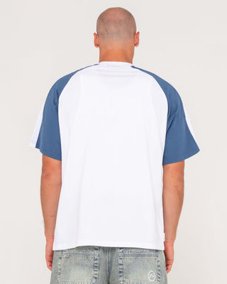 Man wearing Dodger Short Sleeve Tee in White