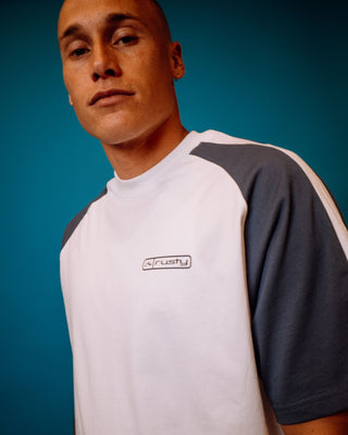 Man wearing Dodger Short Sleeve Tee in White