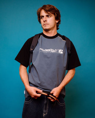 Man wearing Incognito Short Sleeve Tee in China Blue