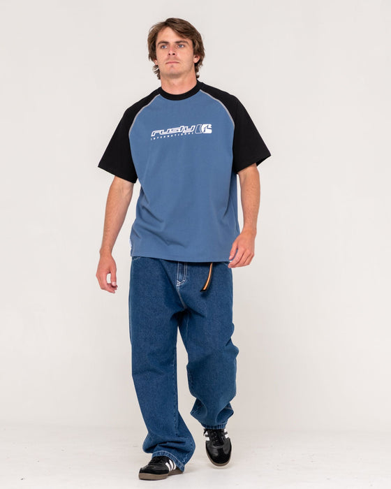 man-wearing-incognito-short-sleeve-tee-in-china-blue