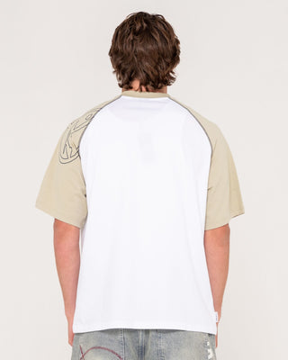 Man wearing Incognito Short Sleeve Tee in White