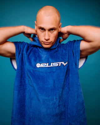 Mens Just Surfing Change Towel in Royal Blue