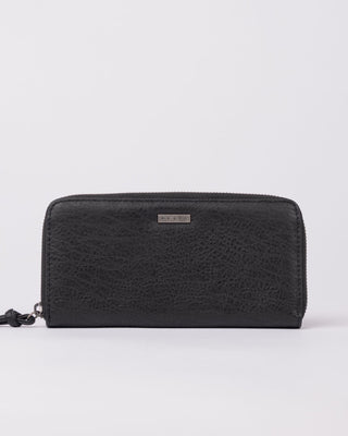 Womans Melrose Zip Around Wallet in Black
