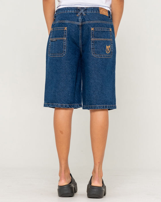woman-wearing-bethany-baggy-low-rise-denim-jort-in-deep-sea-blue