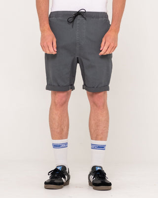 Man wearing Hooked On 18 Elastic Short in Pavement