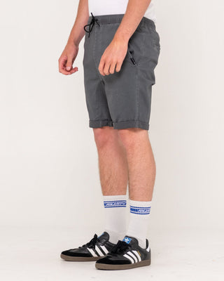 Man wearing Hooked On 18 Elastic Short in Pavement