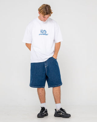 man-wearing-flip-daddy-tapeless-jort-deep-sea-blue-in-deep-sea-blue