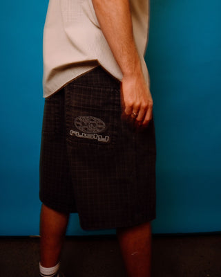 Man wearing Flip Rambo Jort in Black