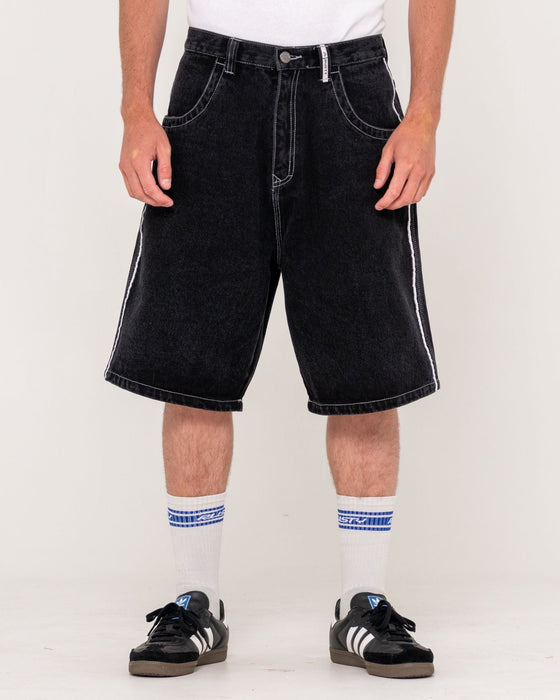 man-wearing-flip-daddy-draggin-jort-black-out-in-black-out