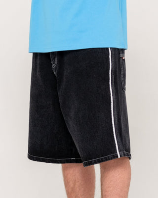 Man wearing Flip Daddy Draggin Jort-black Out in Black Out