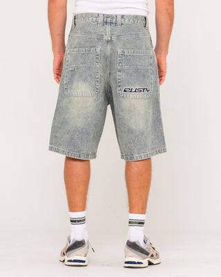 Man wearing Flip Daddy Draggin Jort-dirty Dawg in Dirty Dawg