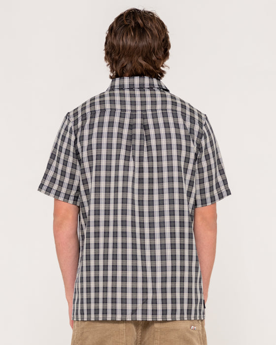 man-wearing-datsun-check-shirt-in-black